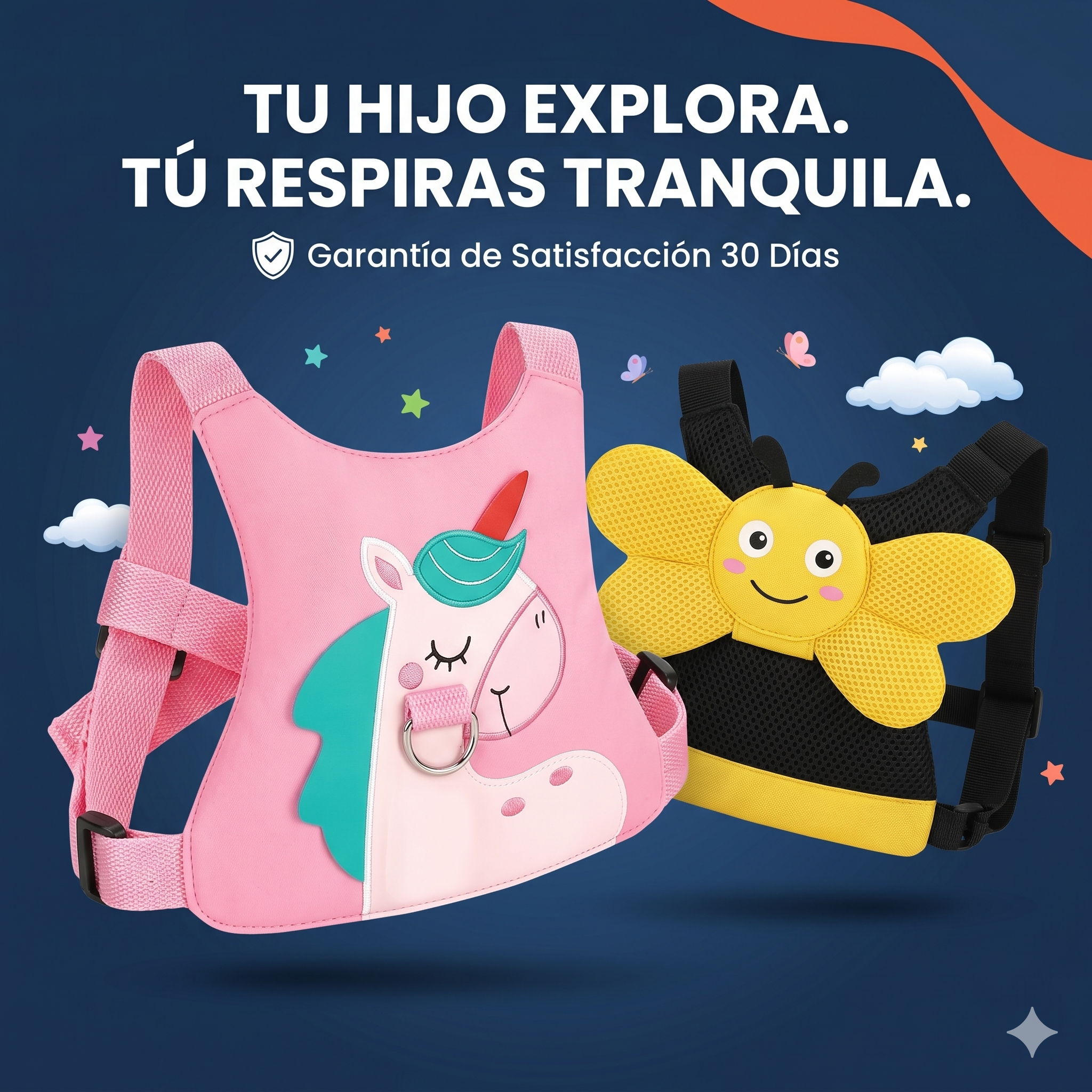 LibertyLink™ Elite – Arnés de seguridad rosa y amarillo
