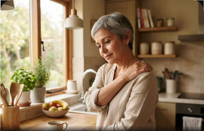 Mujer adulta con molestia articular